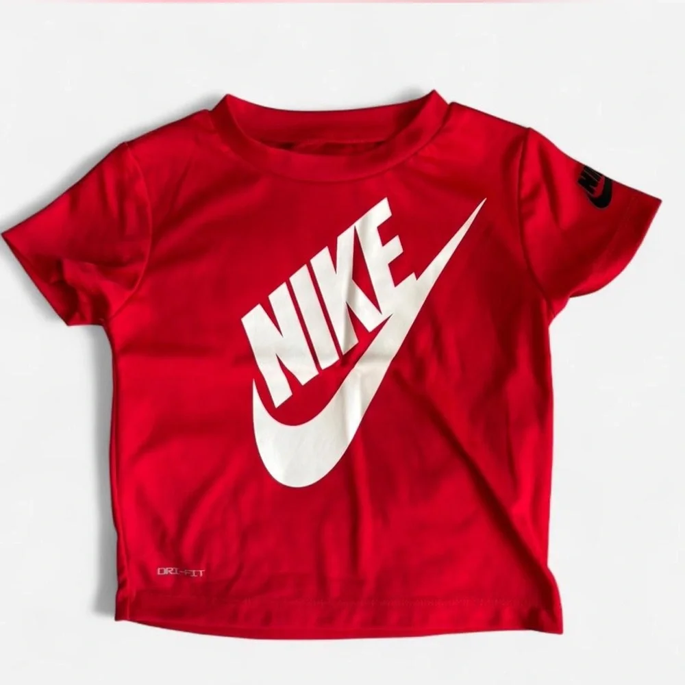 Nike Red Dri-FIT Tee with White Logo - Picture 2 of 5